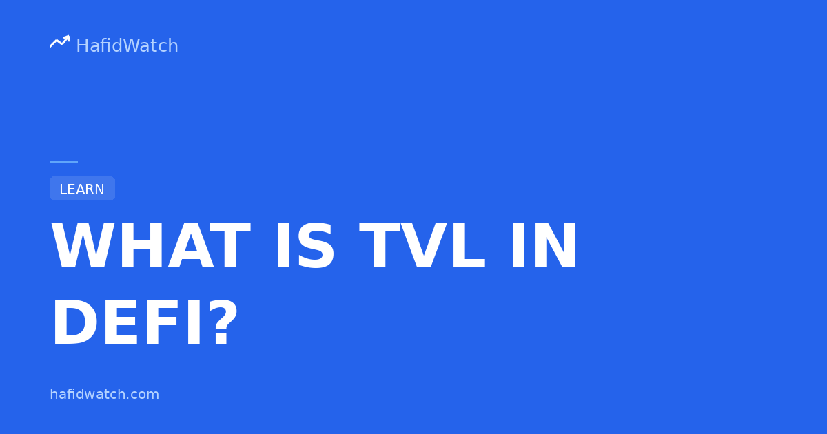 HafidWatch educational guide banner displaying What Is TVL In Defi