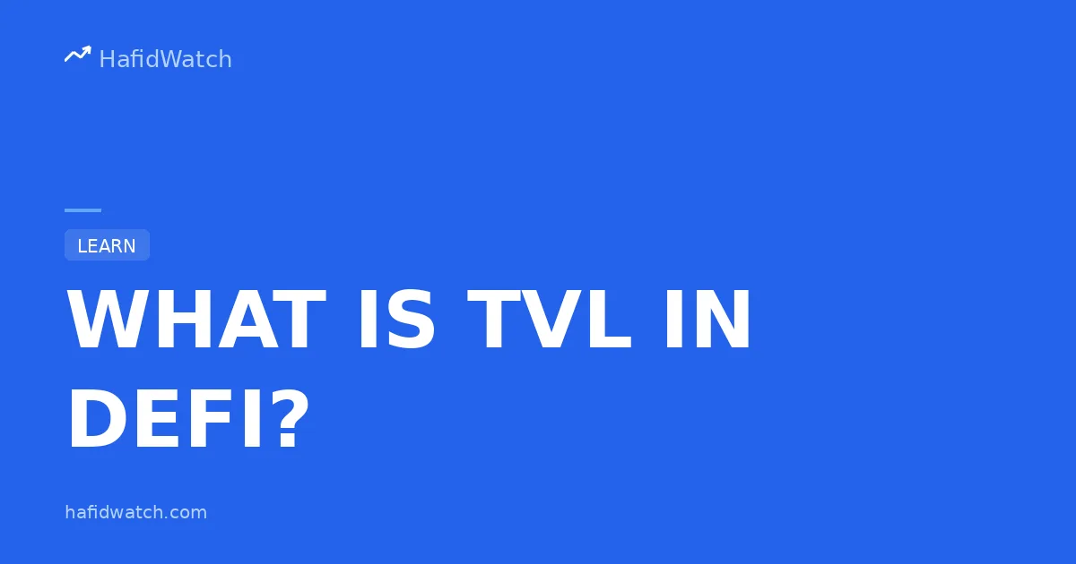 HafidWatch educational guide banner displaying What Is TVL In Defi