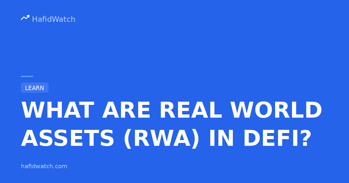 HafidWatch educational guide banner displaying What Are Real World (RWA) In Defi
